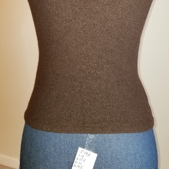 198 N W/O T XS Wool brwn Classiques Entier turtlnk - Picture 7 of 11